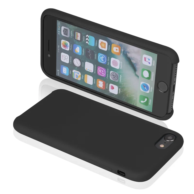 Coque pour Iphone 7/8 Rigide en Silicone - Noir