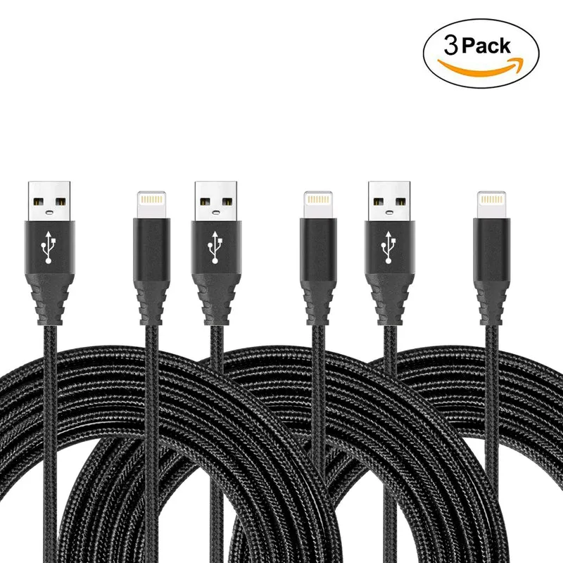 Pack de 3 Câbles USB vers Lightning 2 Mètres