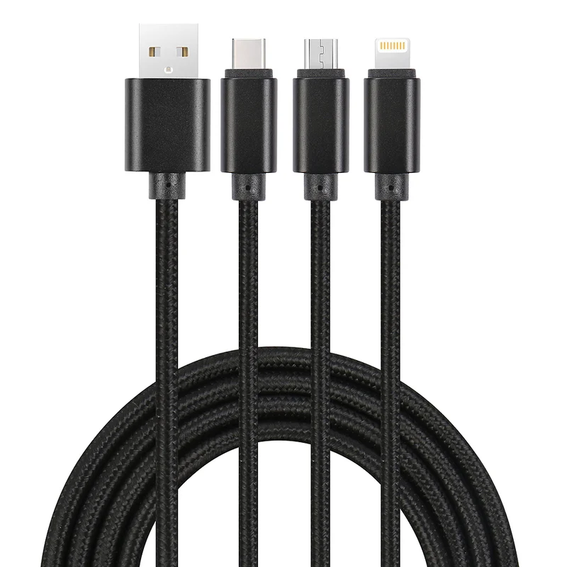 Câble 3 en 1 (lightenning/micro Usb/ Usb-C)