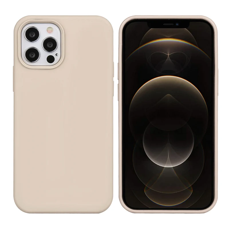 Coque pour Iphone 12 PRO MAX Rigide en Silicone - Beige