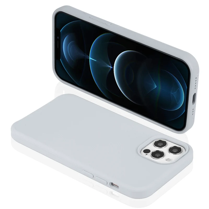 Coque pour Iphone 12 PRO Rigide en Silicone - Argent