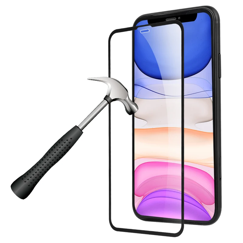 Verre de Protection 5D pour Iphone 11 avec Bord Noir