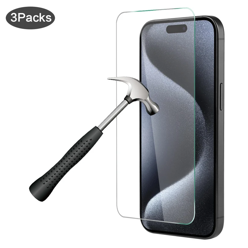 Pack de 3 Verres Trempes Iphone 15 PRO MAX