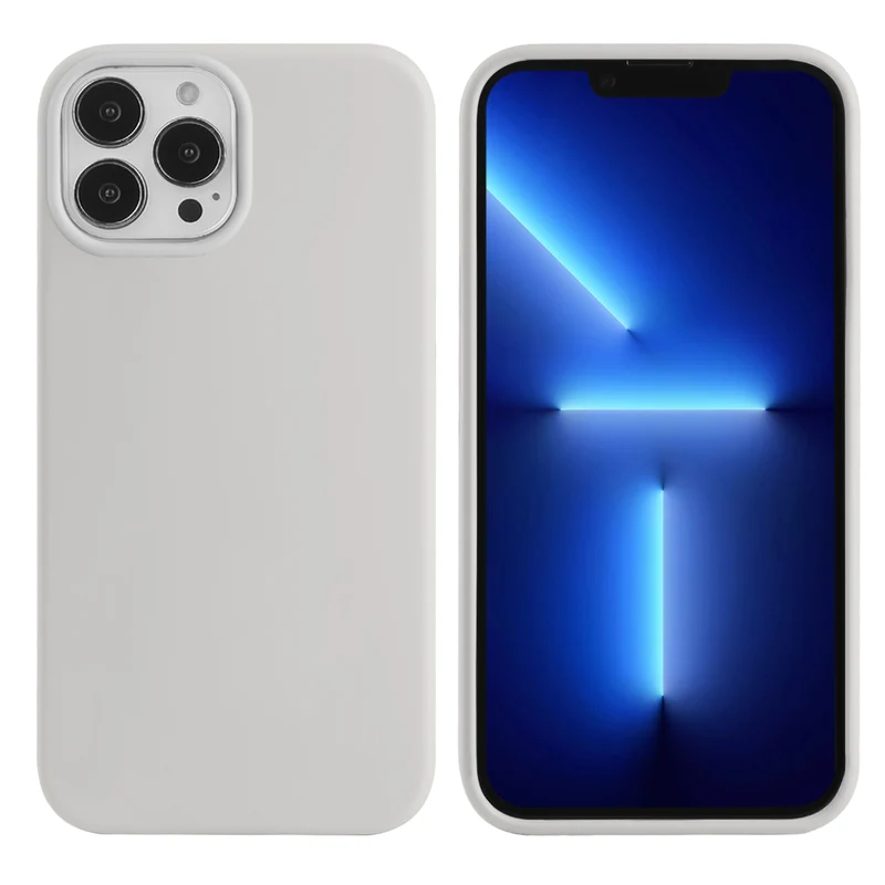 Coque pour Iphone 13 PRO MAX Rigide en Silicone - Argent