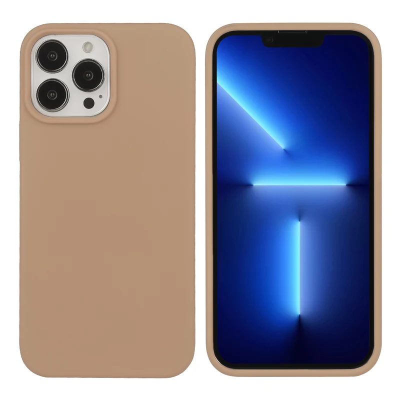 Coque pour Iphone 13 PRO MAX Rigide en Silicone - Marron