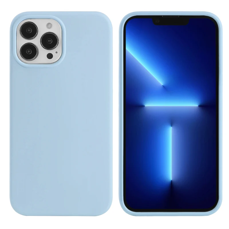 Coque pour Iphone 13 PRO MAX Rigide en Silicone - Bleu