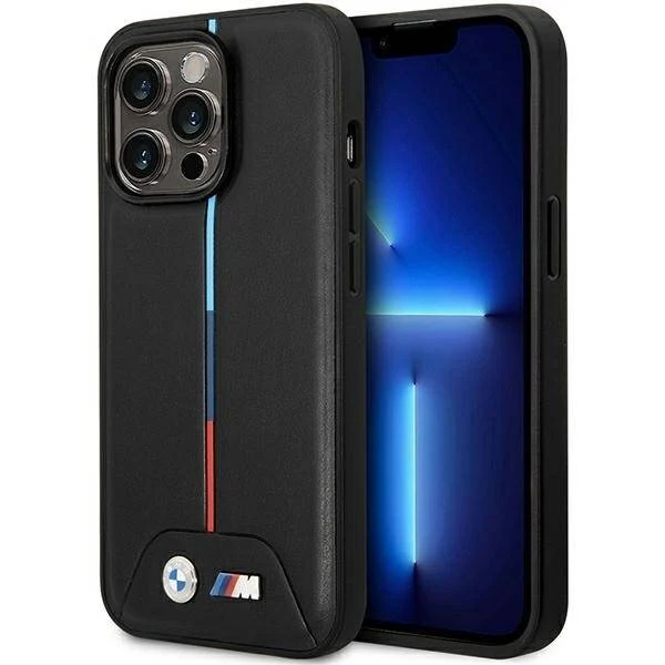 Coque iPhone 14 Pro BMW ligne tricolore