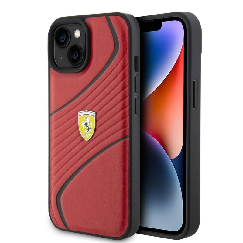 Coque iPhone 15 Ferrari courbes