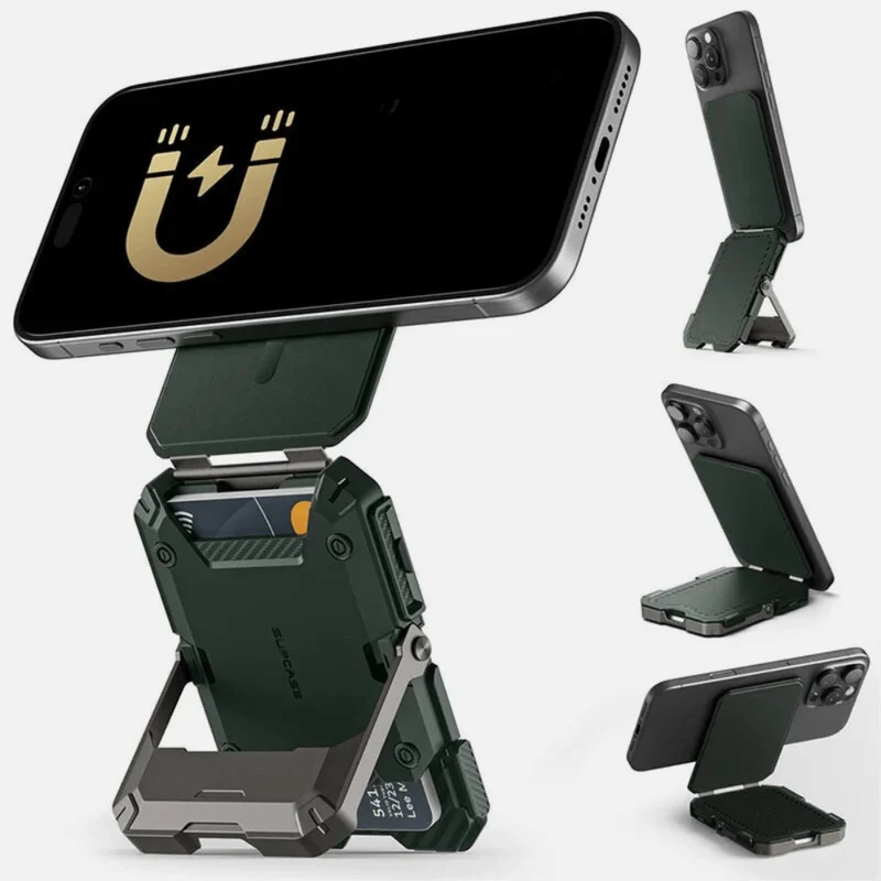 Porte-cartes premium avec support téléphone intégré