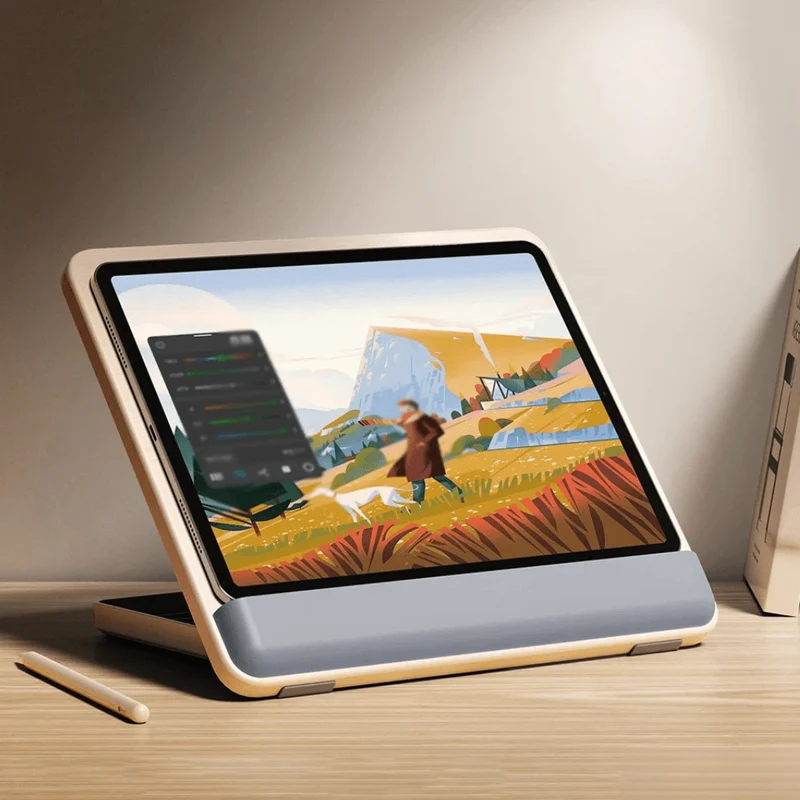 Support tablette en bois pliable