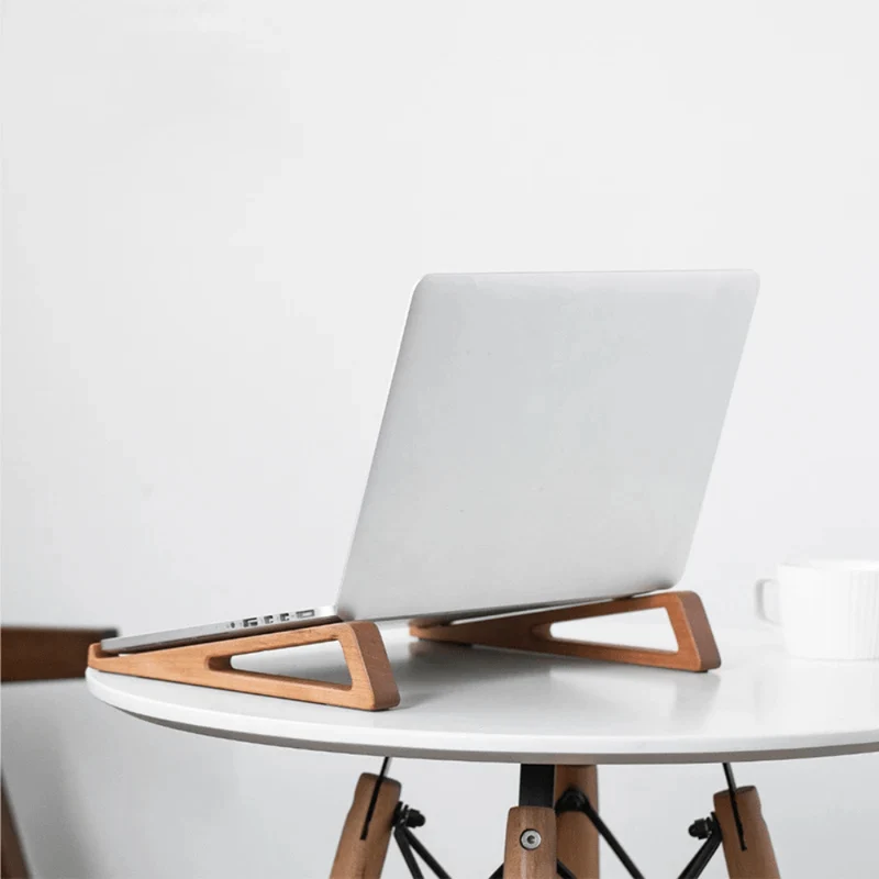 Support ordinateur portable ergonomique en bois