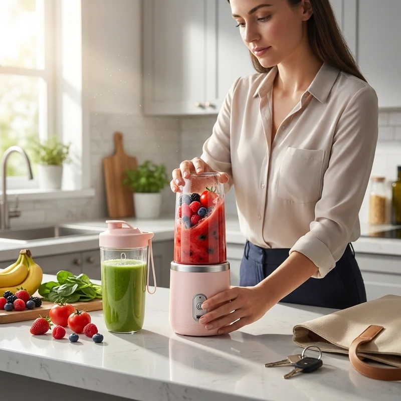 BLENDER PORTABLE RECHARGEABLE USB 2 EN 1