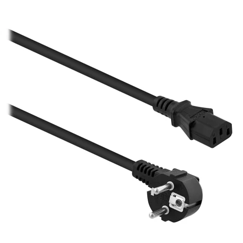 Câble d'alimentation C13 femelle / Schuko coudé mâle 1.5 m