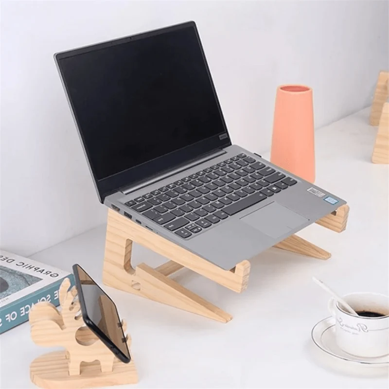 Support ordinateur portable universel en bois