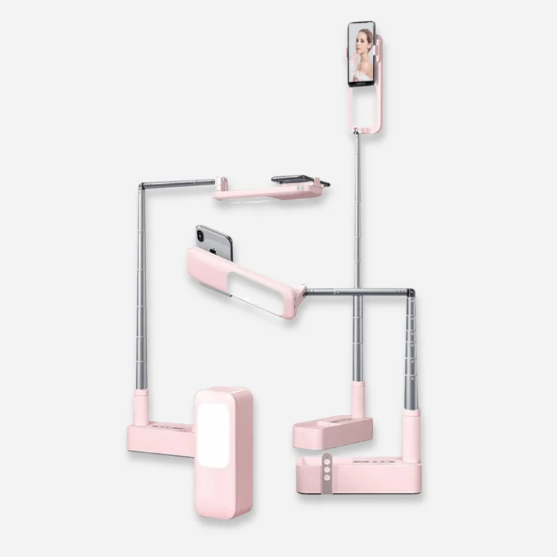 Support téléphone selfie lumière bluetooth avec trépied