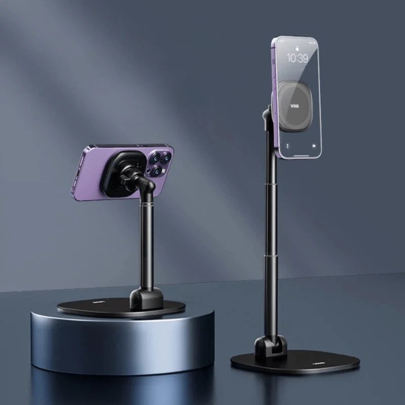 Support téléphone bureau avec fixation magnétique et hauteur ajustable