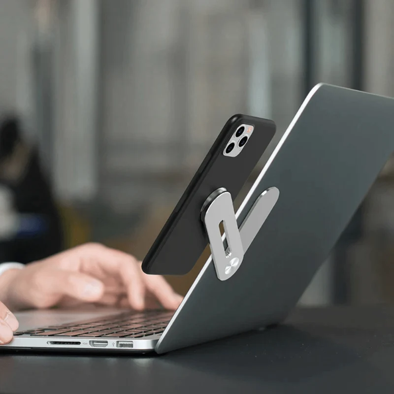 Support téléphone magnétique extensible pour écran d’ordinateur