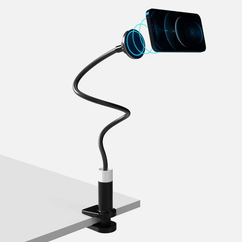 Support téléphone magnétique col de cygne pour bureau et chevet