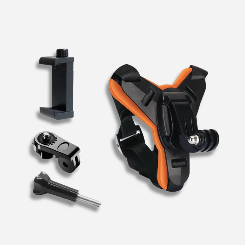 Support téléphone pour casque moto à sangles