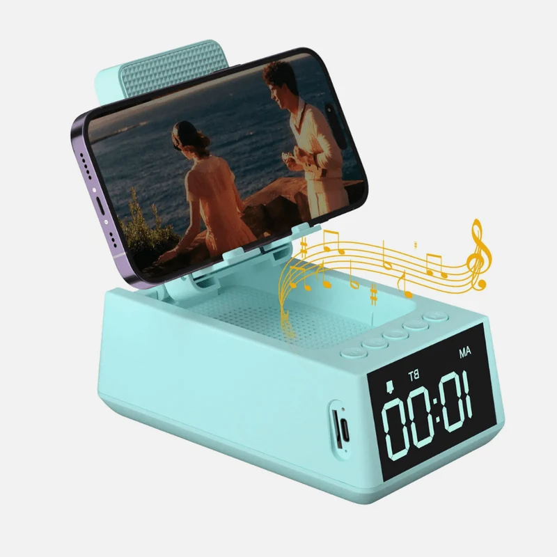 Support de téléphone bureau avec haut-parleur intégré