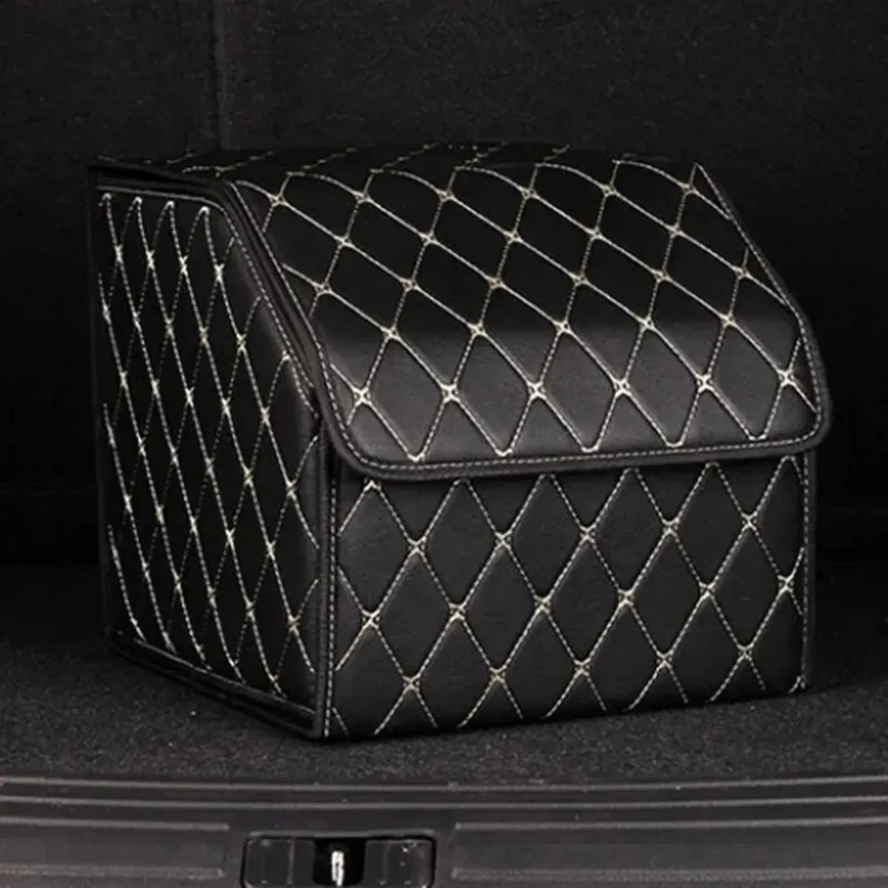 Boîte Rangement Voiture - Blanc Et Noir | GoldVault™