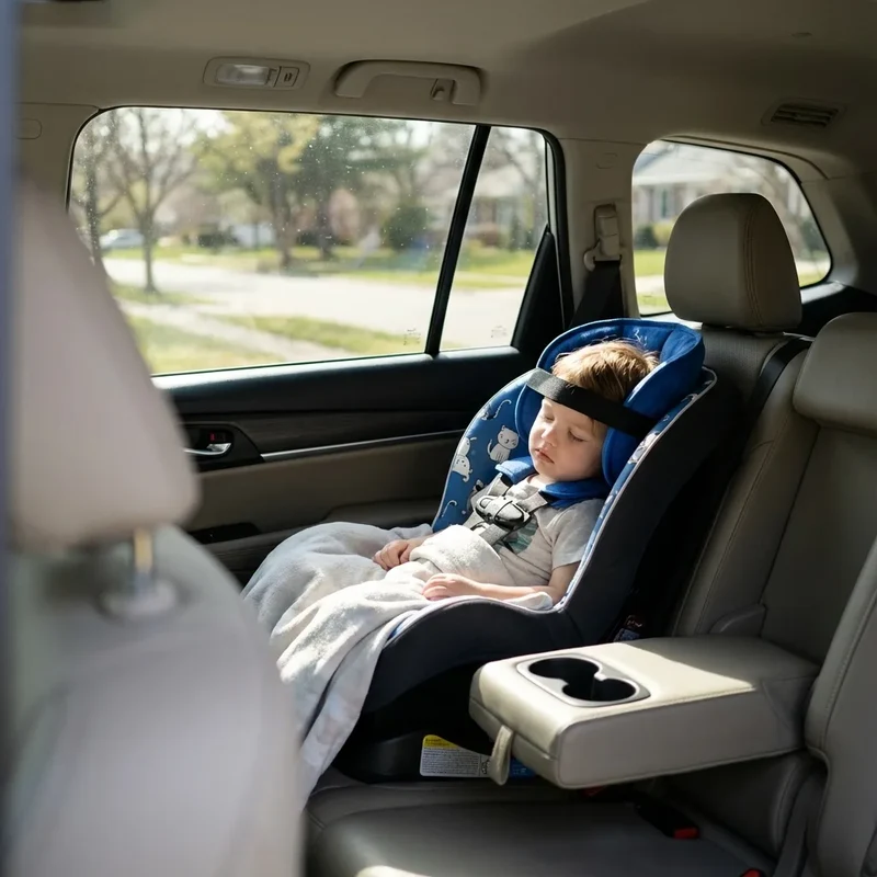 Cale tete bebe siege auto voiture - Bleu à Sangle Réglable
