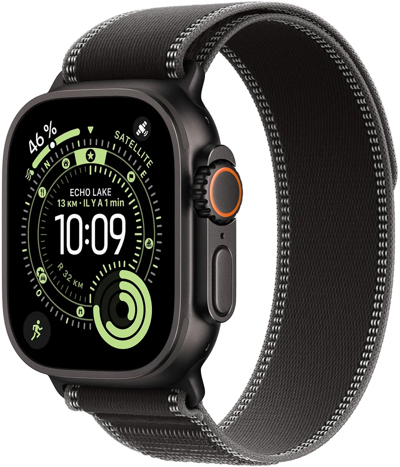 Bracelet APPLE 49 mm - S/M -Trail noir/charbon Noir