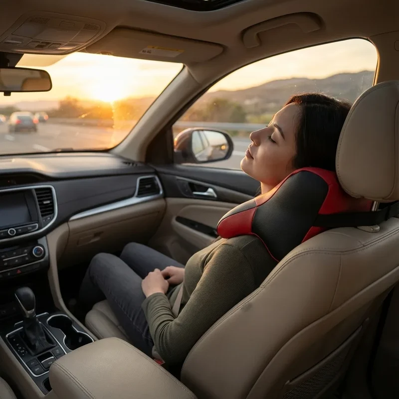 Coussin oreiller voiture - Ergonomique Bicolore