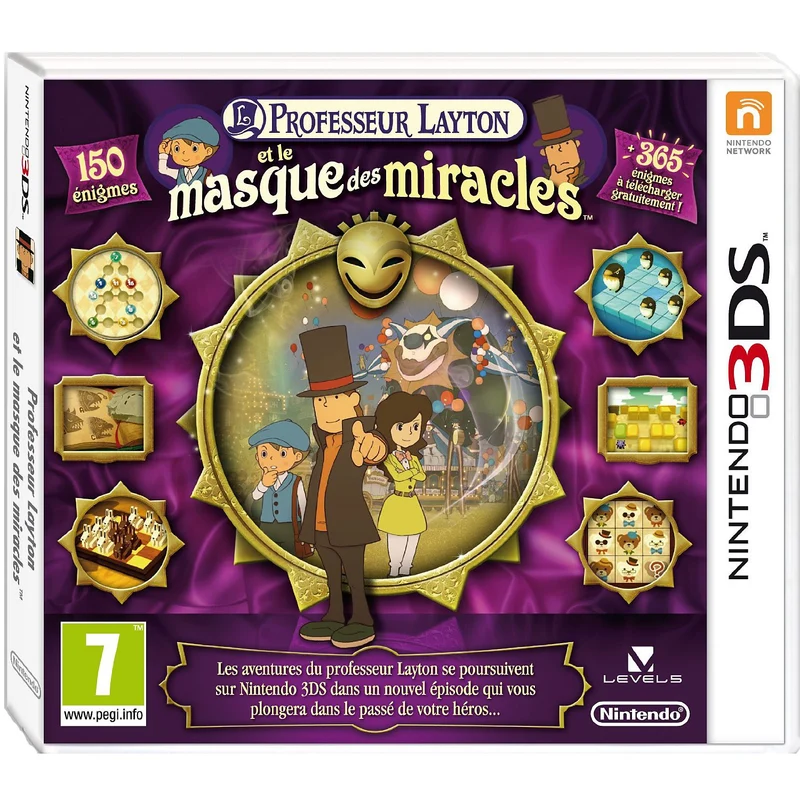 Jeu 3DS NINTENDO Professeur Layton 3D Masque des Miracles