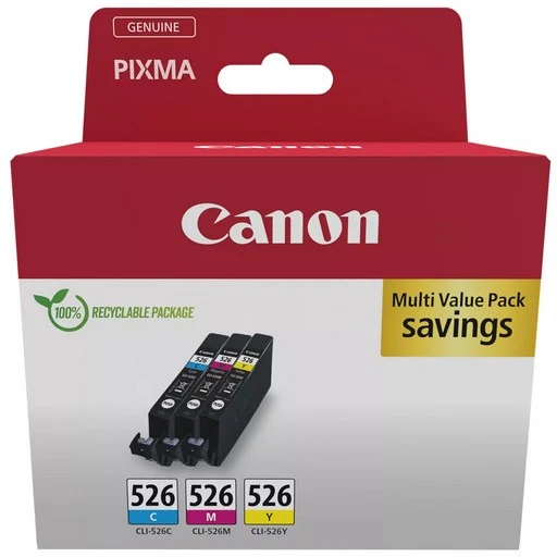 Cartouche d'encre CANON Pack Multipack 3 Originales CLI-526 Couleurs (CMY) - 4540B006