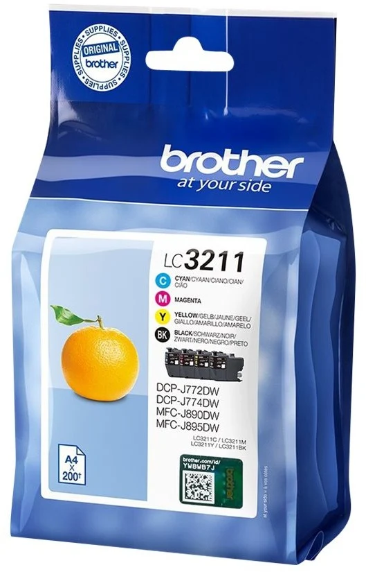 Cartouche d'encre BROTHER Pack Multipack 4 Originales LC3211 (Noir + 3 Couleurs) - LC3211VAL