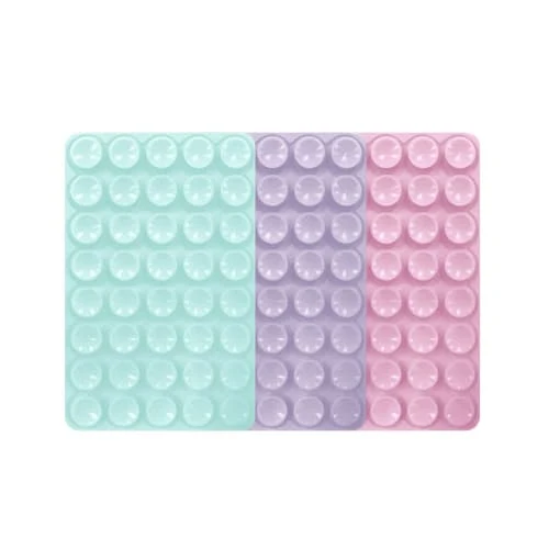 Support smartphone ventouse – Pack de 3 (Lavande, Rose, Turquoise)