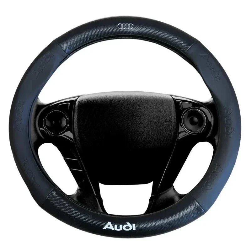 Couvre Volant Audi – Simili Cuir Effet Fibre de Carbone | Confort, Grip Antidérapant & Rénovation