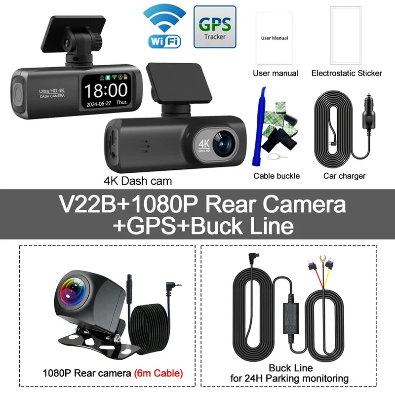 Dashcam KOCAM 4K Mode parking Wifi GPS