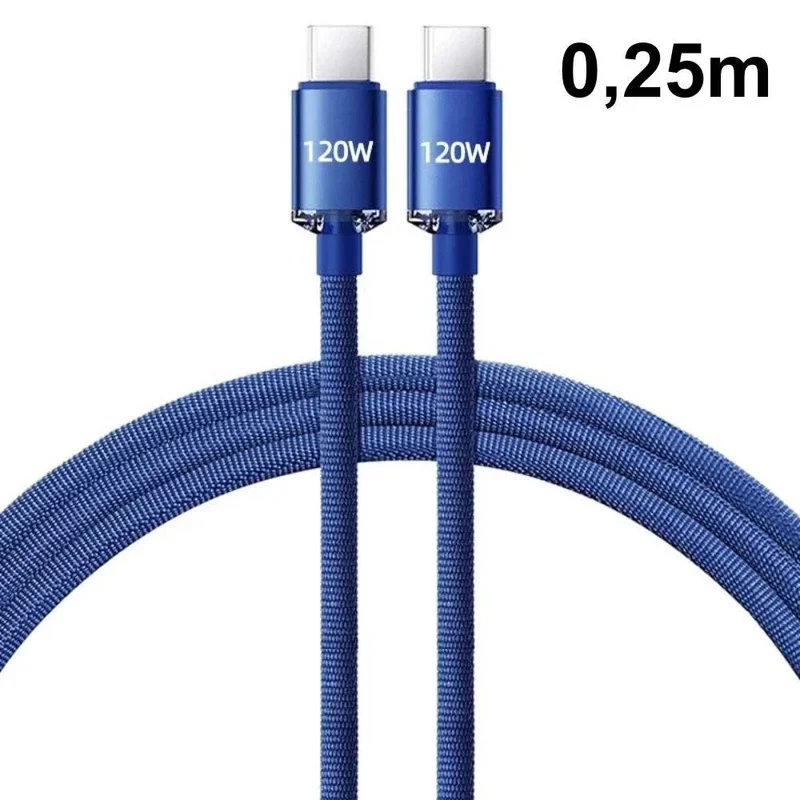 Câble USB C Charge Rapide 120W - Ultra Résistant - Nylon Tressé