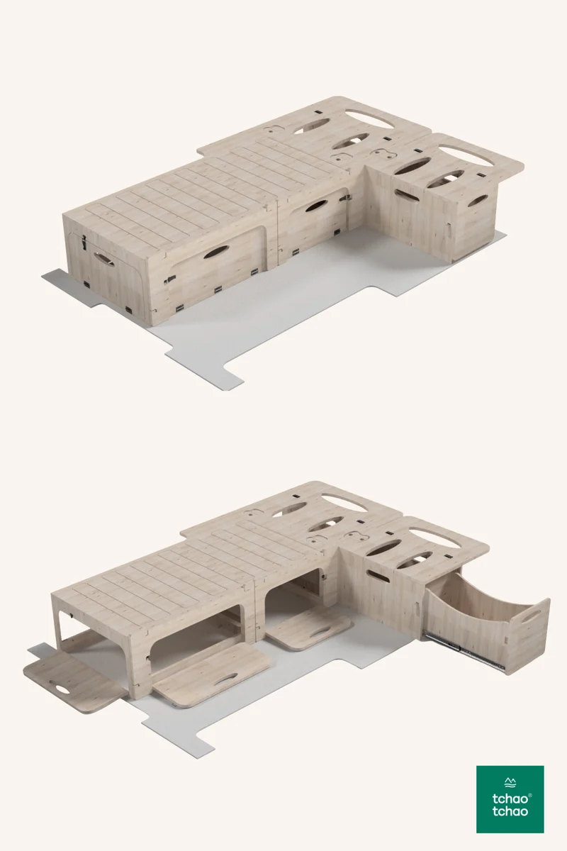 Lit peigne petits utilitaires (en L)