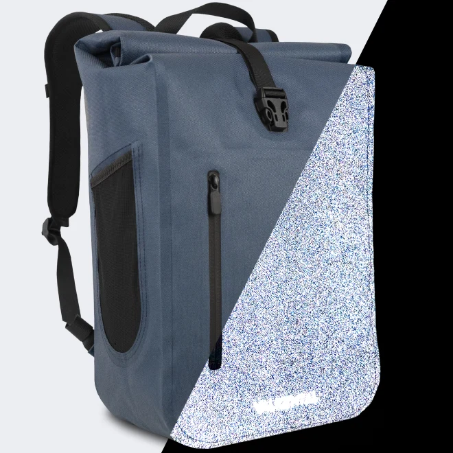 Sac à dos imperméable - Sac à dos imperméable et entièrement réfléchissant, très bien agencé - Produit de deuxième choix