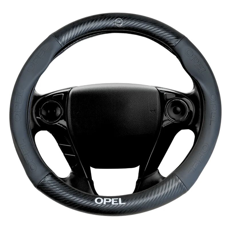 Couvre Volant Opel – Simili Cuir Effet Fibre de Carbone | Confort, Grip Antidérapant & Rénovation