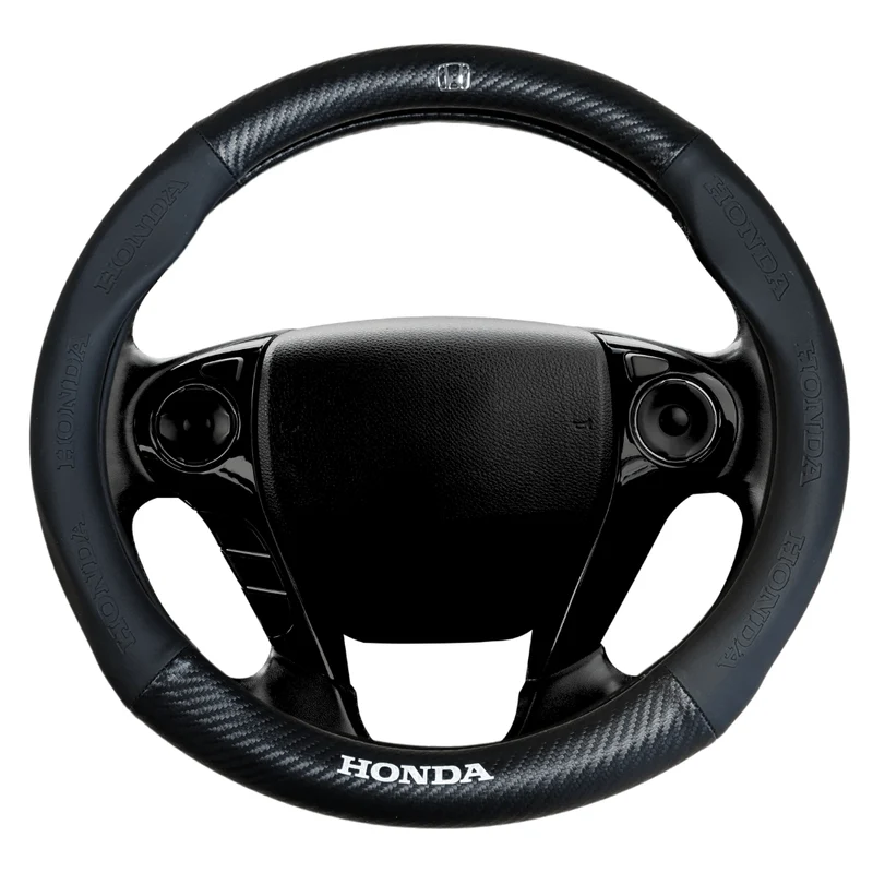 Couvre Volant Honda – Simili Cuir Effet Fibre de Carbone | Confort, Grip Antidérapant & Rénovation