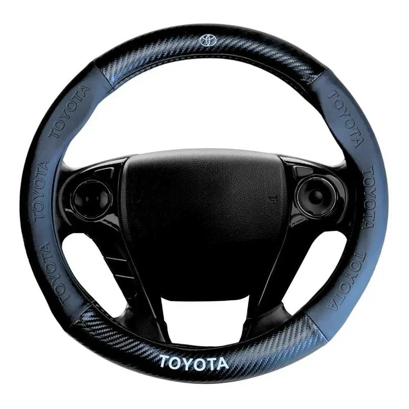 Couvre Volant Toyota – Simili Cuir Effet Fibre de Carbone | Confort, Grip Antidérapant & Rénovation