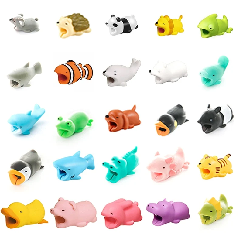 Cable Protector Winder For USB Charging Data Cable Wire Protection Cover Protect Case Cartoon Cord Protector Cable Organizer