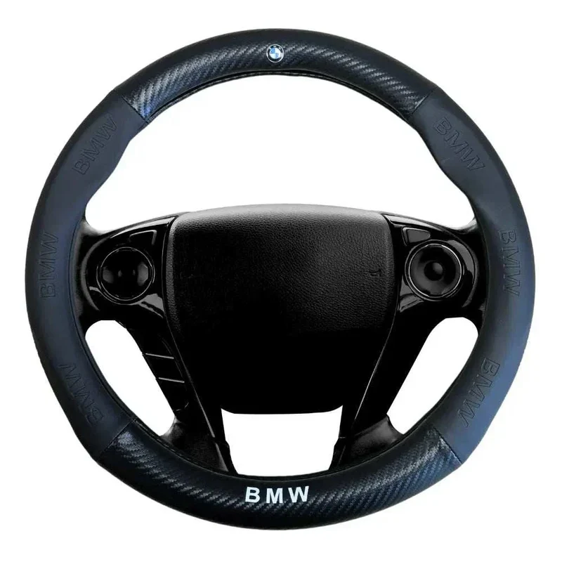 Couvre Volant BMW Premium – Simili Cuir Effet Fibre de Carbone | Confort, Grip Antidérapant