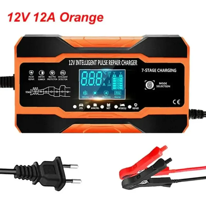 Chargeur de batterie de voiture 12V et 24V intelligent avec charge rapide