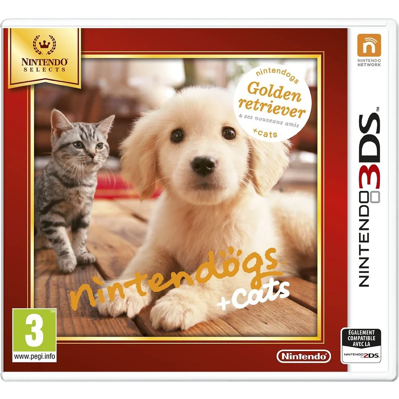 Jeu 3DS NINTENDO Nintendogs Golden Retriever Selects