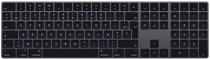 Clavier sans fil APPLE Magic Keyboard avec pavé num Gris Sid