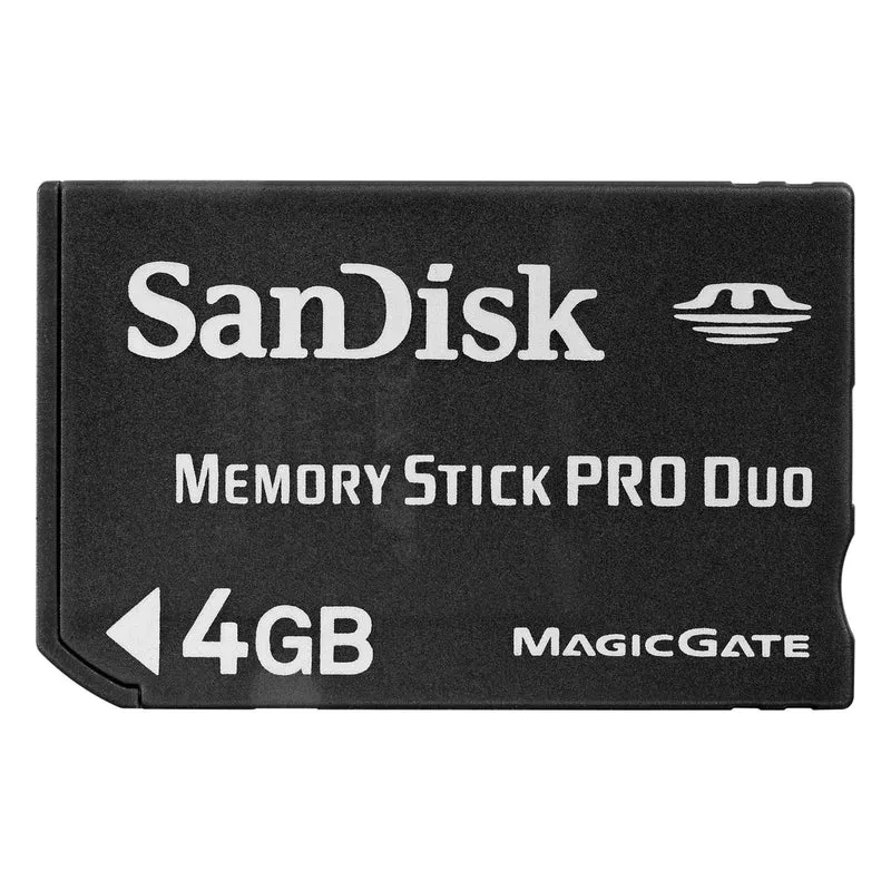 Carte Memory stick SANDISK MS DUO PRO 4GO GAMING