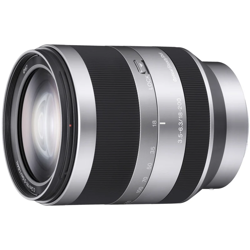 Objectif pour Hybride SONY SEL E 18-200mm f3.5-6.3 Silver