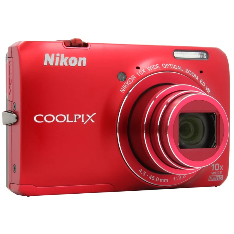 Appareil photo Compact NIKON Pack Coolpix S6300 rouge + Etui + 4Go