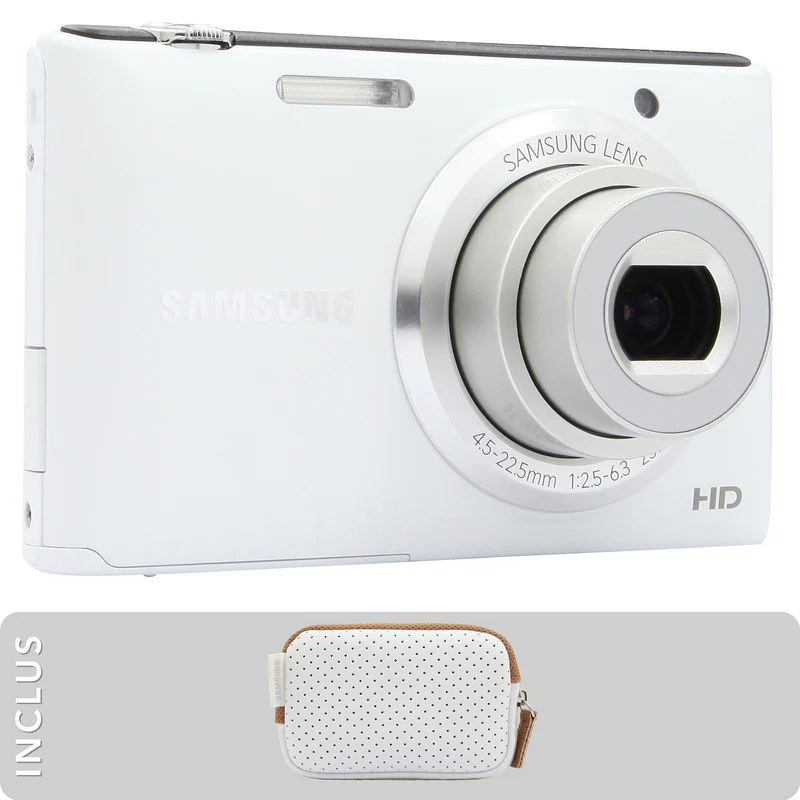 Appareil photo Compact SAMSUNG Pack ST73 blanc + Etui + MicroSD 4Go