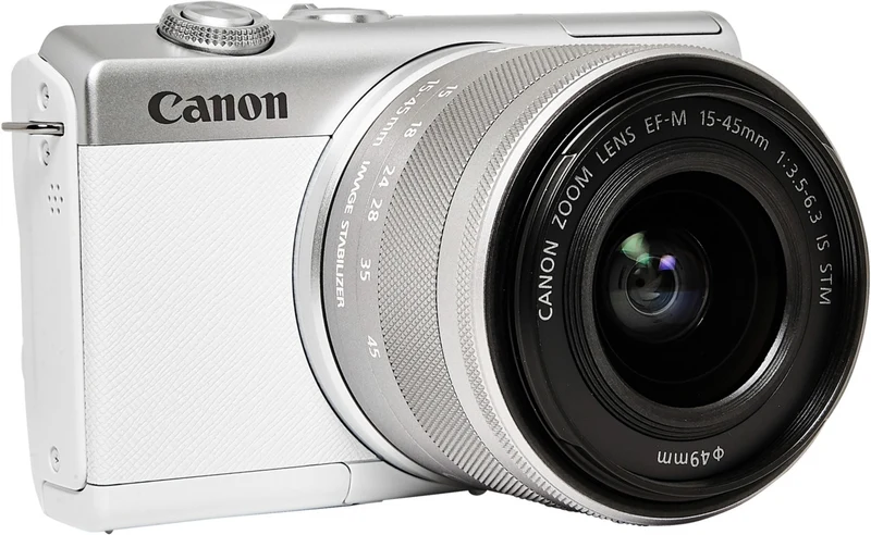 Appareil photo Hybride CANON EOS M200 Blanc + EF-M 15-45mm IS STM